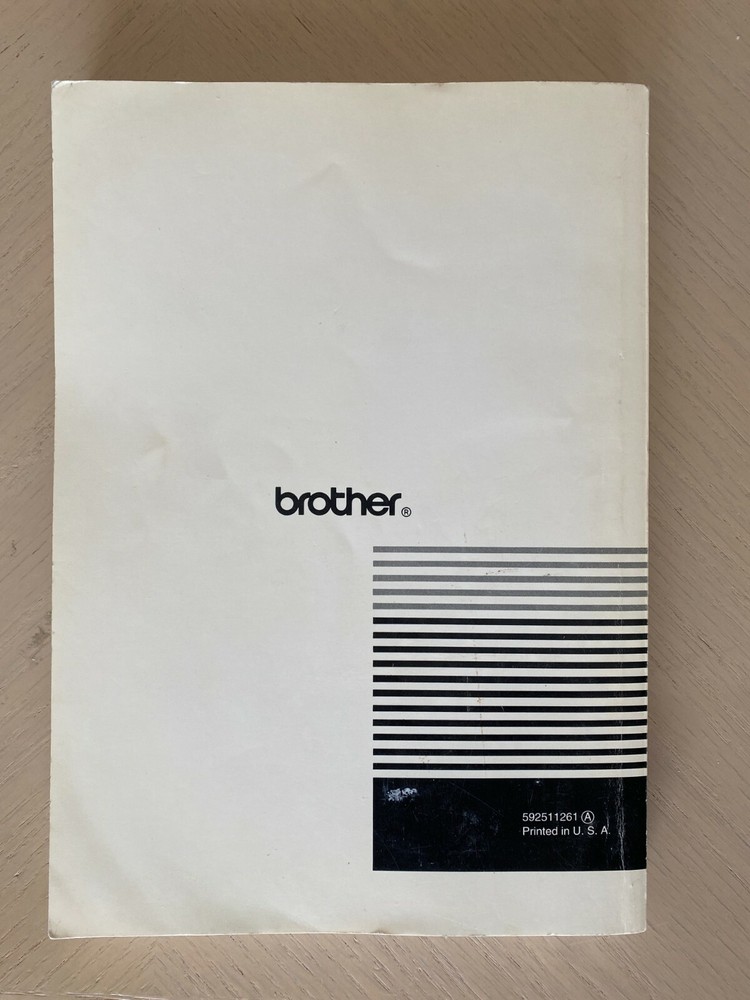 Brother LCD Word Processor Manual ms-dos instruction Guide circa 1994.