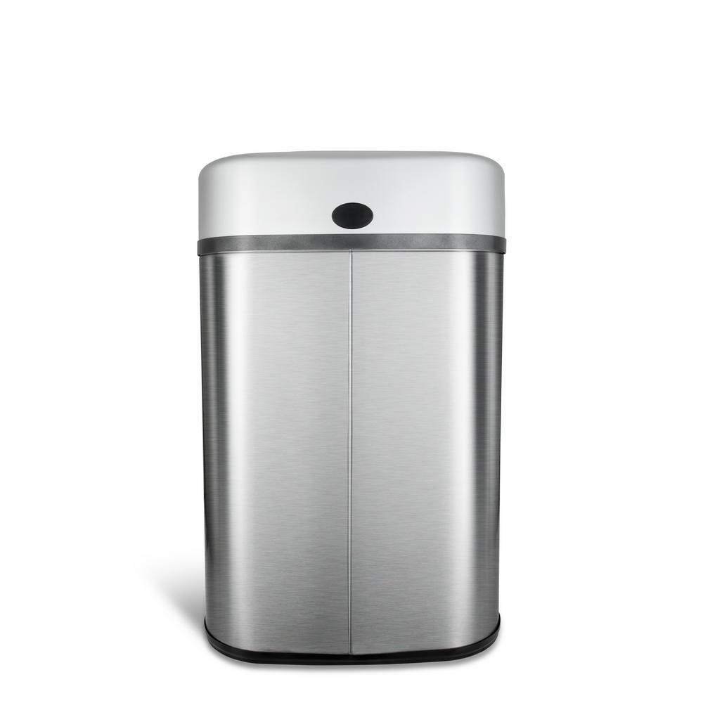 kitchen motion sensor trash can touchless stainless steel garbage bin 21 gallon