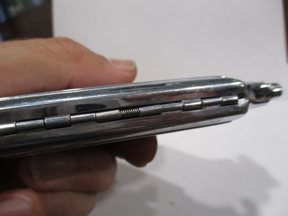 art deco mid century modern chrome Ronson Master case cigarette case & lighter