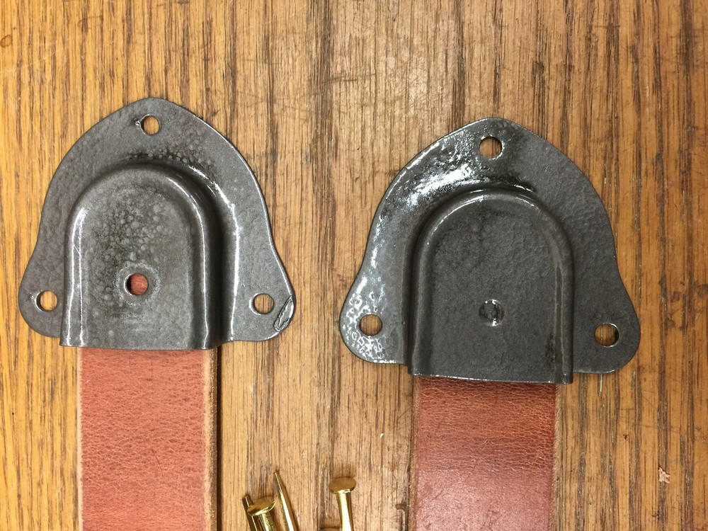 Trunk Hardware-Leather Handle Kits-Trunks & Chests-Bronze Color End Caps -T