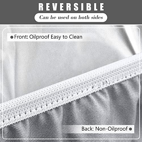 Round Fitted Tablecloth 2 Pack, Fit Table up 32"-36" Diameter Silver