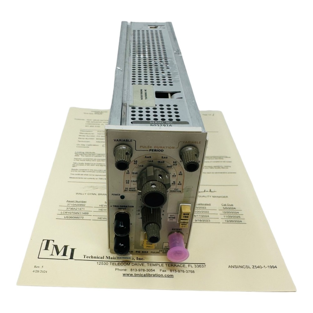 TEKTRONIX PG502 PULSE GENERATOR ***CALIBRATED***