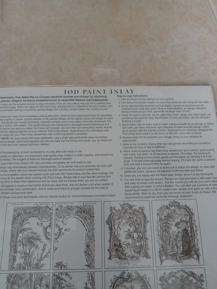 Iron Orchid Designs Paint Inlay "LA Chasse"