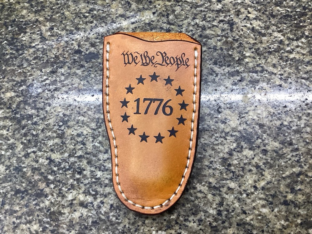 Leather Folding Knife Belt Loop Sheath Buck 110 (Sheath Only)