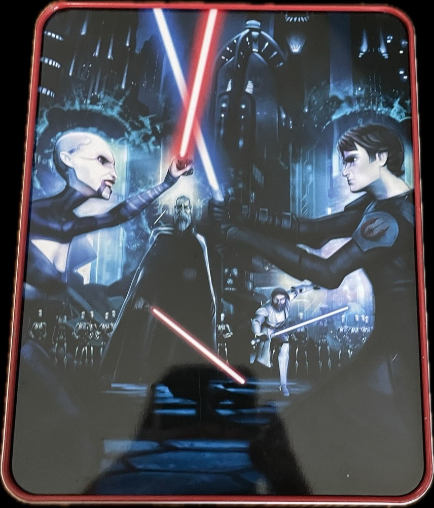 2009 STAR WARS The Clone Wars Tin Lunch Box Metal Storage Case