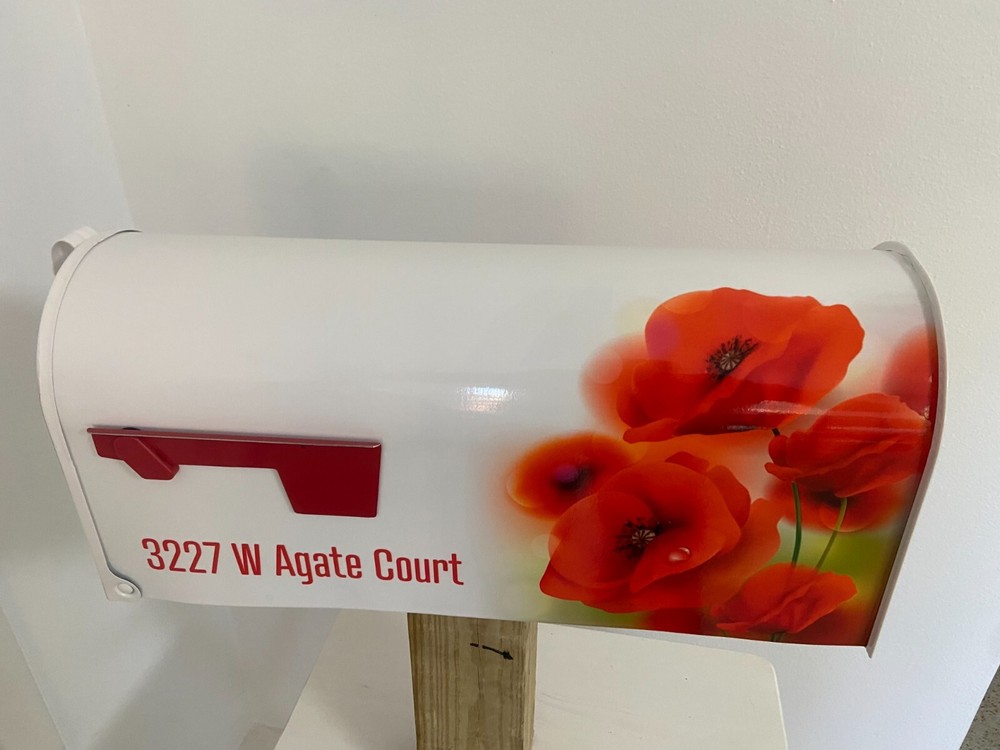Poppies flowers mailbox gift For Parents