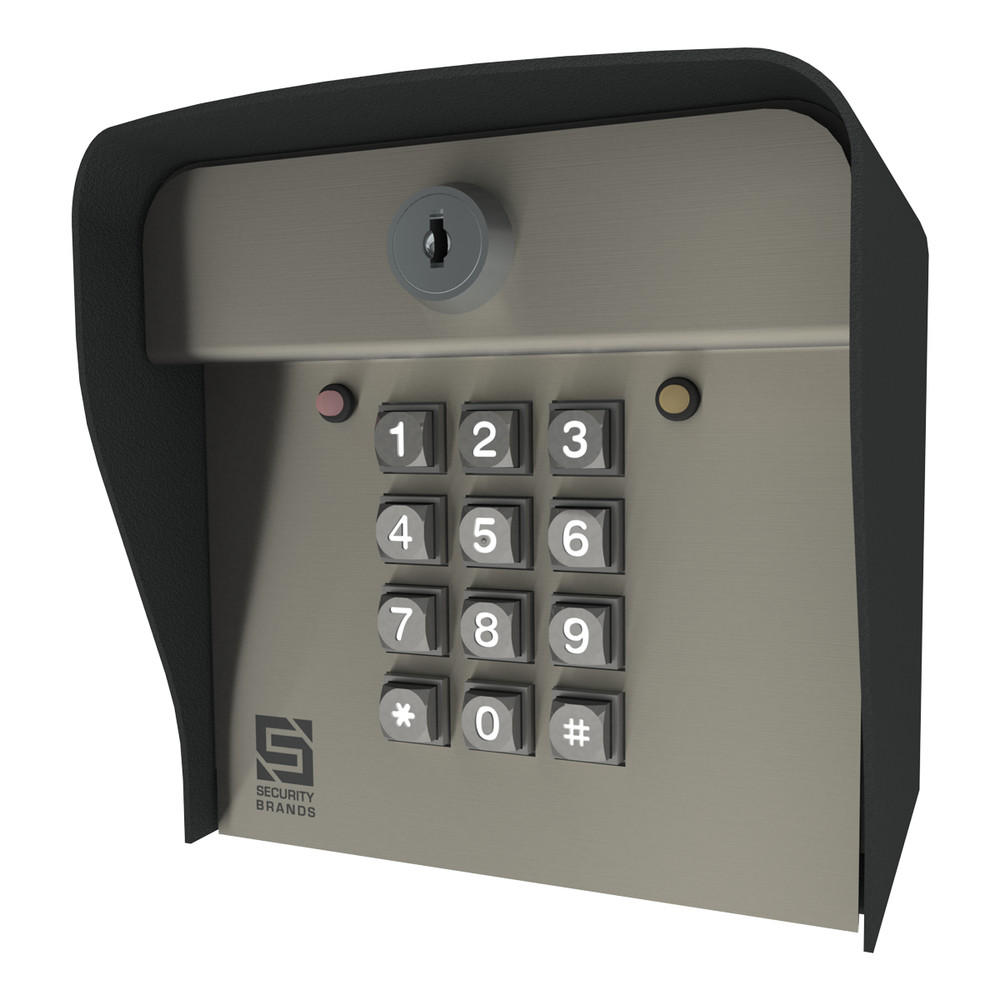 Security Brands ADV-1000 Programmable Gate Keypad Post Mount 1000 Codes 2 Doors