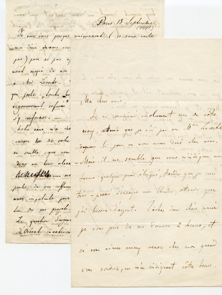 Heller, Stephen. (1833-1888): Two Autograph Letters Signed PIANIST
