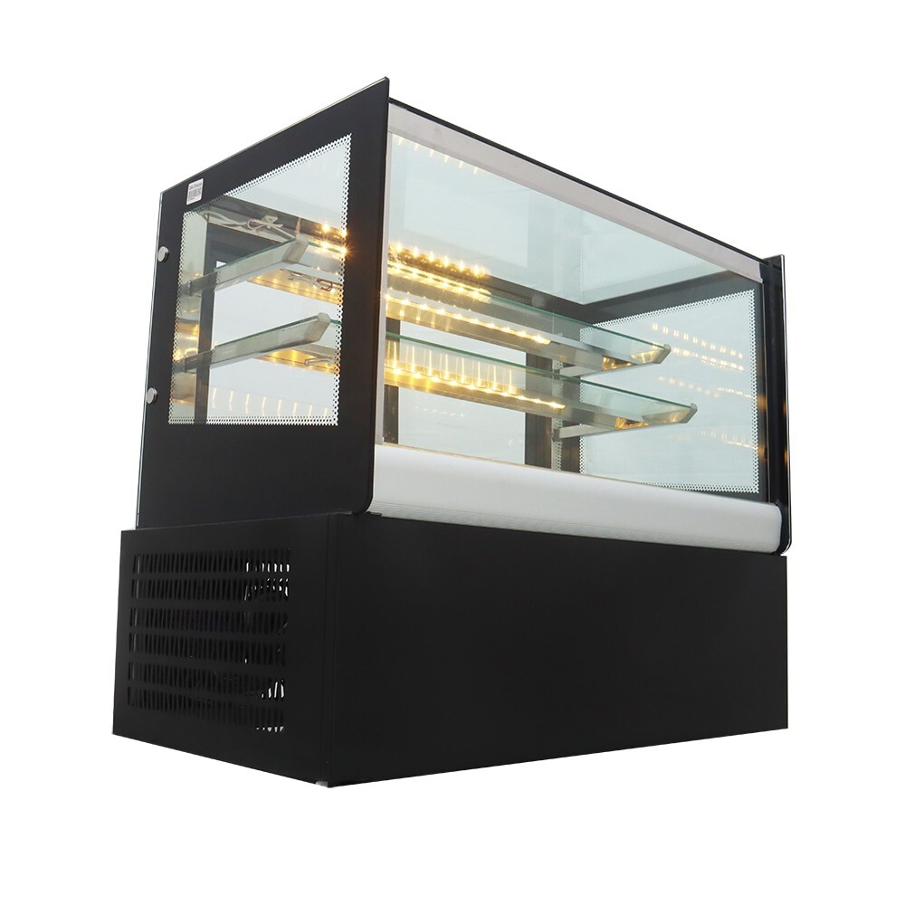 Desktop Refrigerated Cake Display Cabinet 3 Layers Showcase 220V LED Lighting