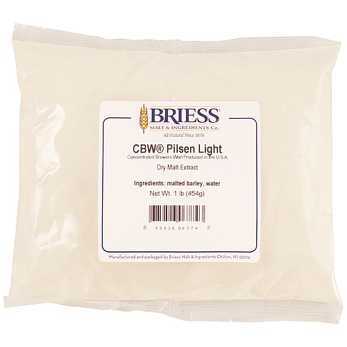 1 lb Dried Malt Extract (DME) - Pilsen Light 100% Malt for All Grain or Extract