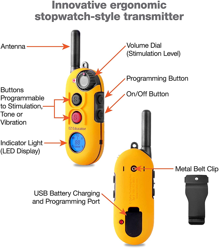 E-Collar Educator EZ-900 Advanced Easy Dog Training System 1/2 Mile