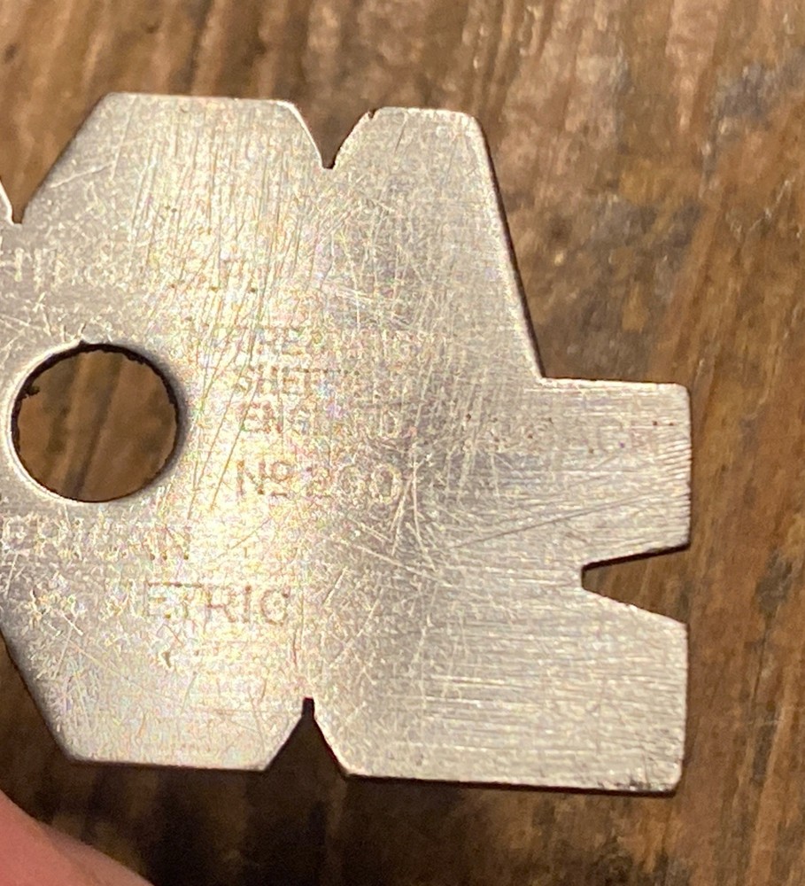 VINTAGE MOORE & WRIGHT No 200 THREAD & SCREW GAUGE ENGINEERING LATHE OLD TOOLS