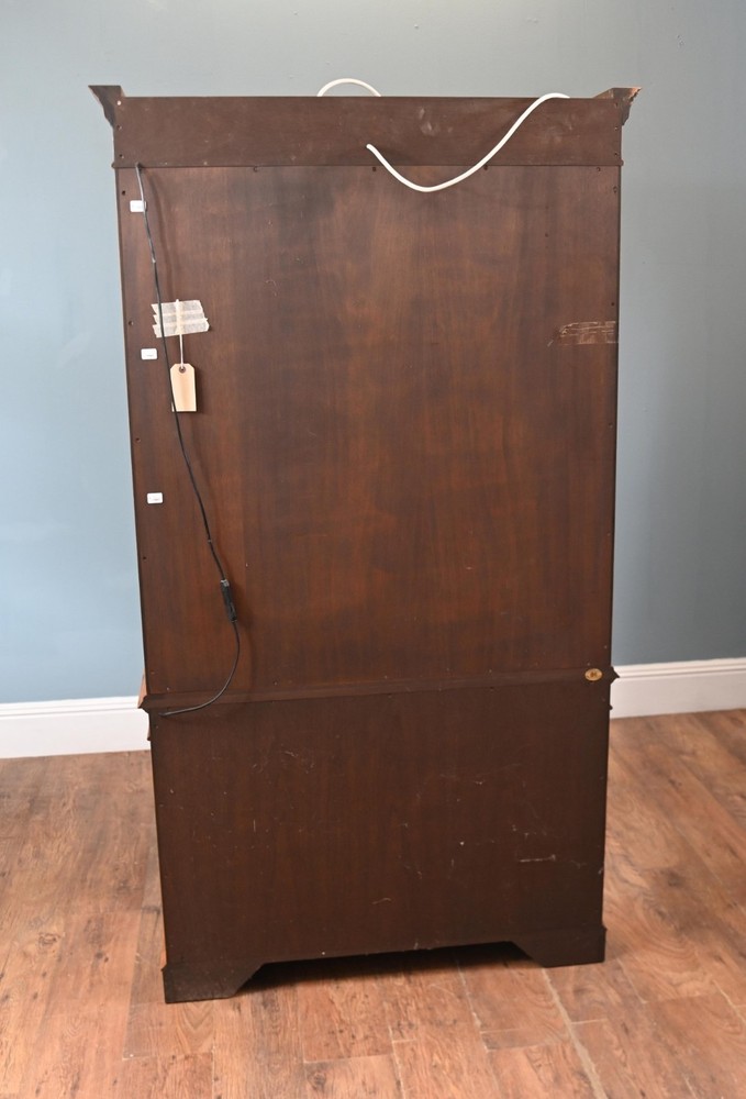 Georgian Revival Library Bookcase Walnut Cabinet