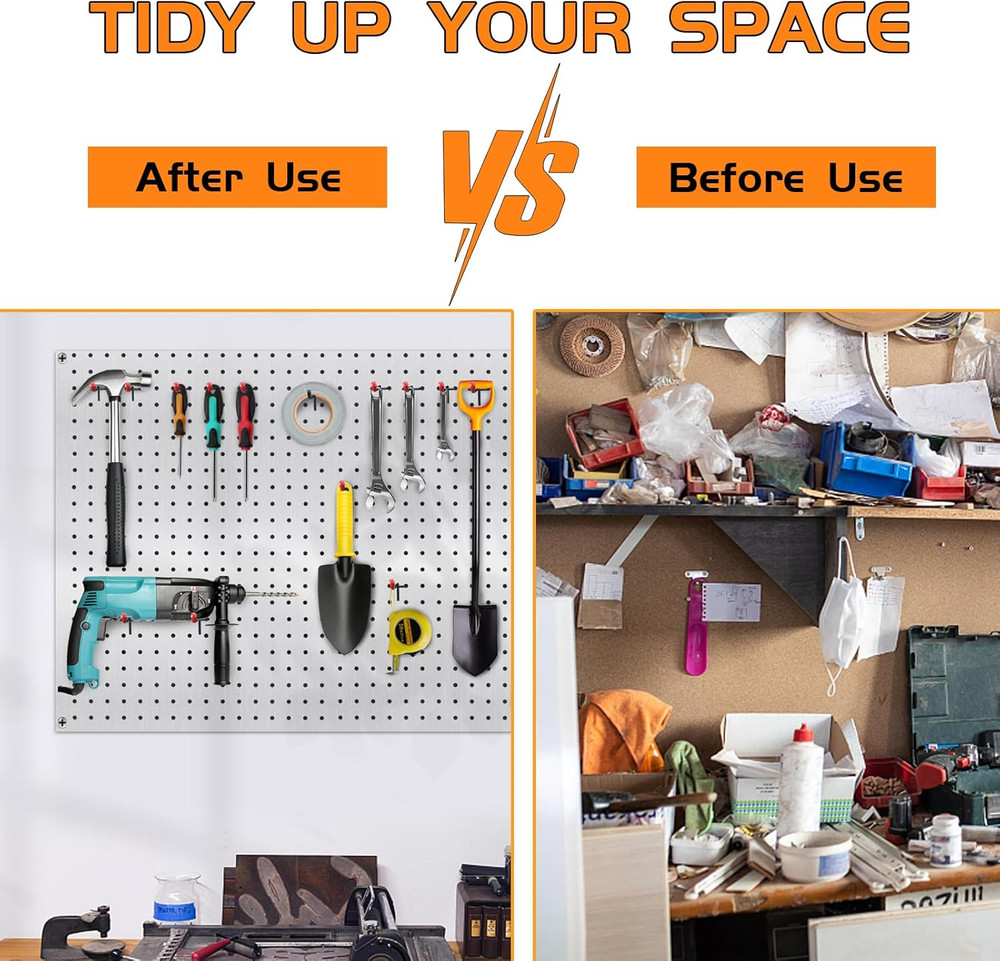 50 Pcs 2In Pegboard Hooks for Hanging - Pegboard Organizer Accessories
