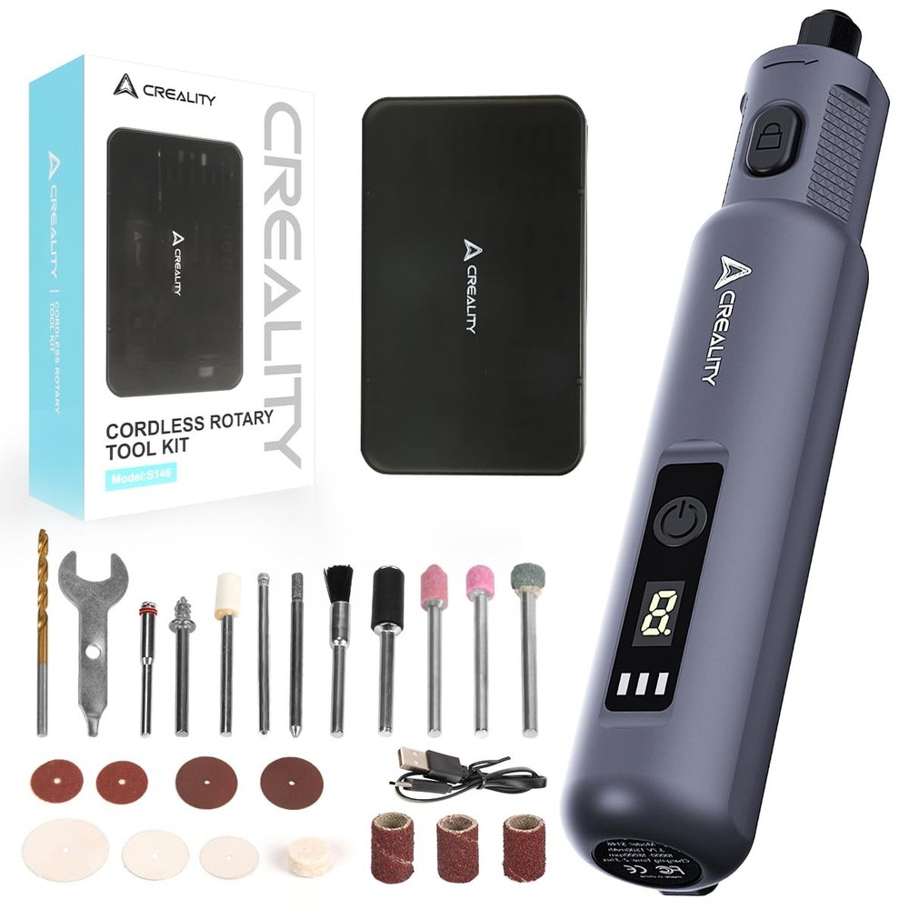 Creality Cordkess Rotary Tool, 6-Speed Mini Tool Kit with 24...