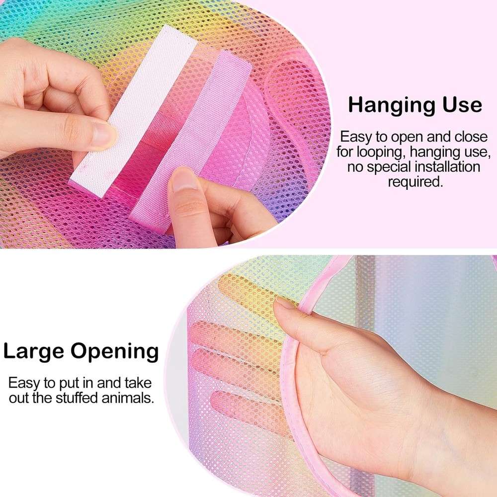 Creative 5-Tier Stuffed Animal Net - Colorful Storage Solution for Kids
