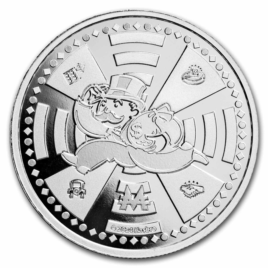 2024 Samoa 1 oz Silver Mr. Monopoly (with TEP)