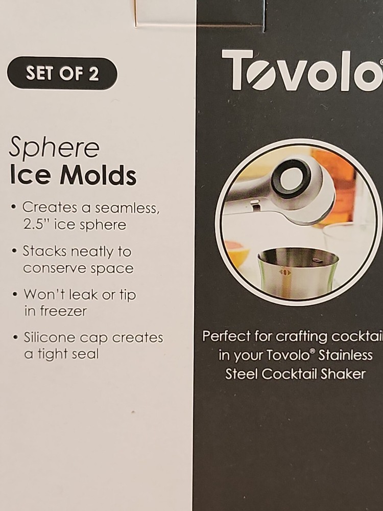 4 Boxes: Tovolo Sphere Ice Stackable Molds, 2.5" Slow Melting. Total 8 Molds