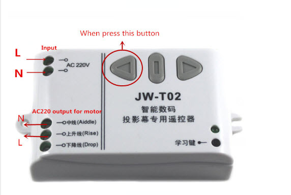 Motorised Projector Screen Control unit Curtain Blind Projector Remote contol RF