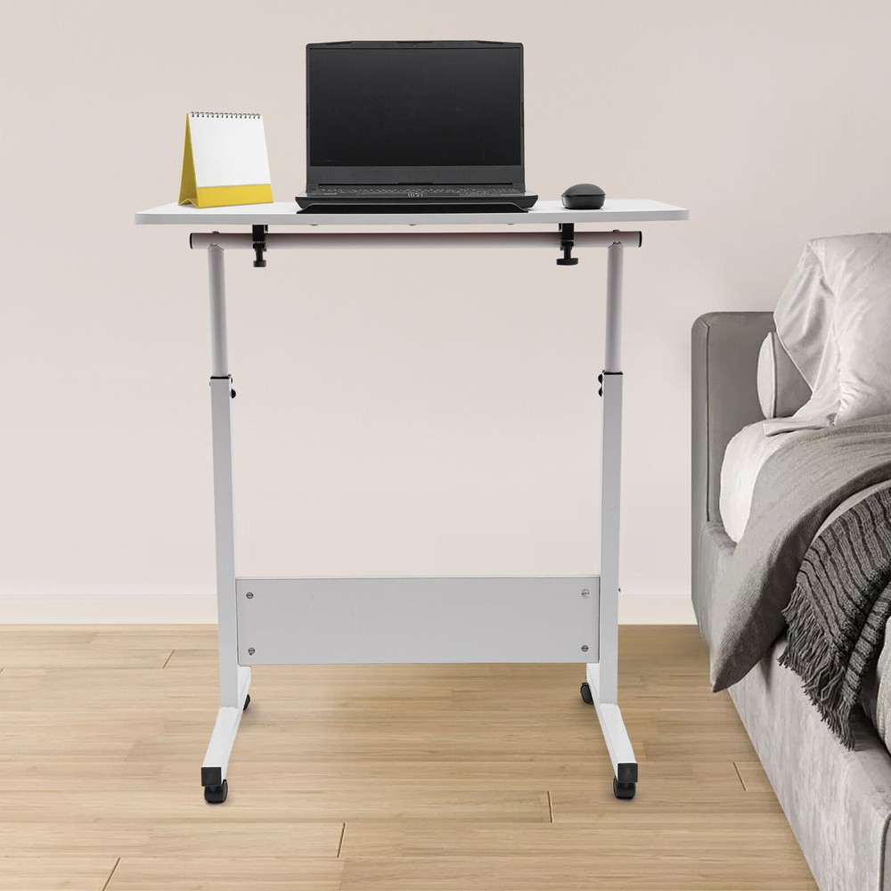 Adjustable Height Rolling Laptop Desk - Versatile Mobile Workstation