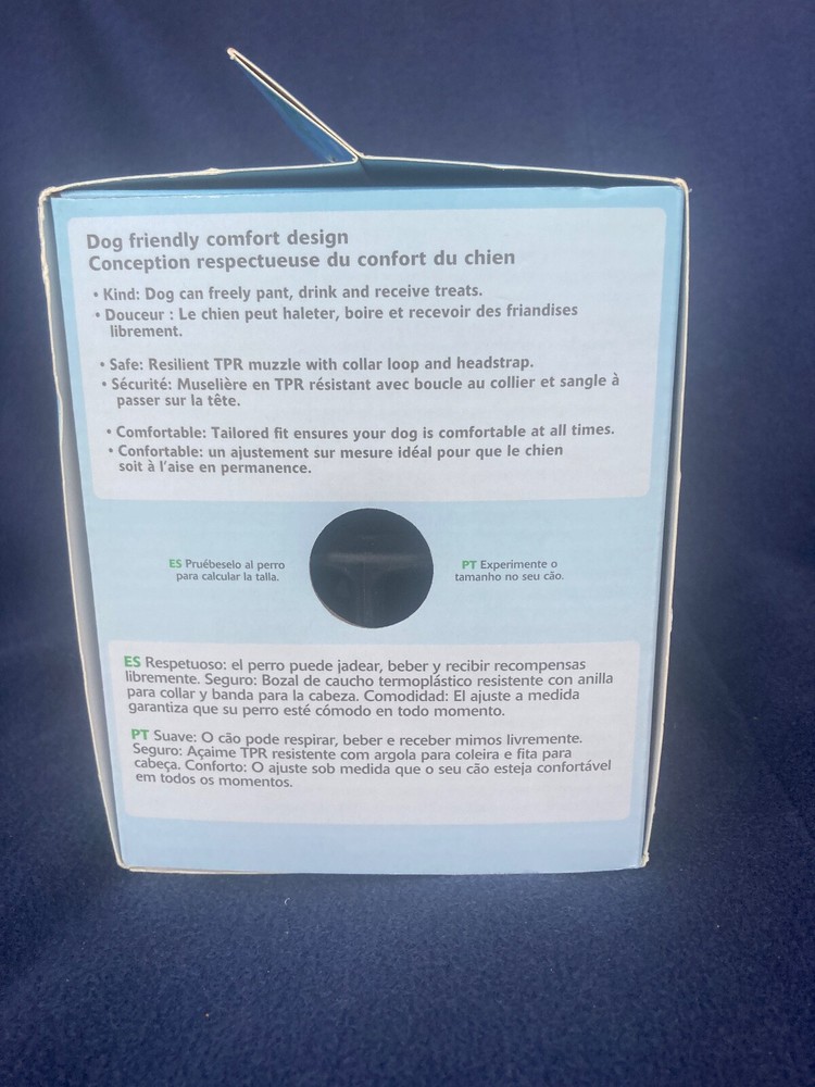 NIB Baskerville Ultra Muzzle Size 5 Black Treat Friendly Collar Loop & Headstrap
