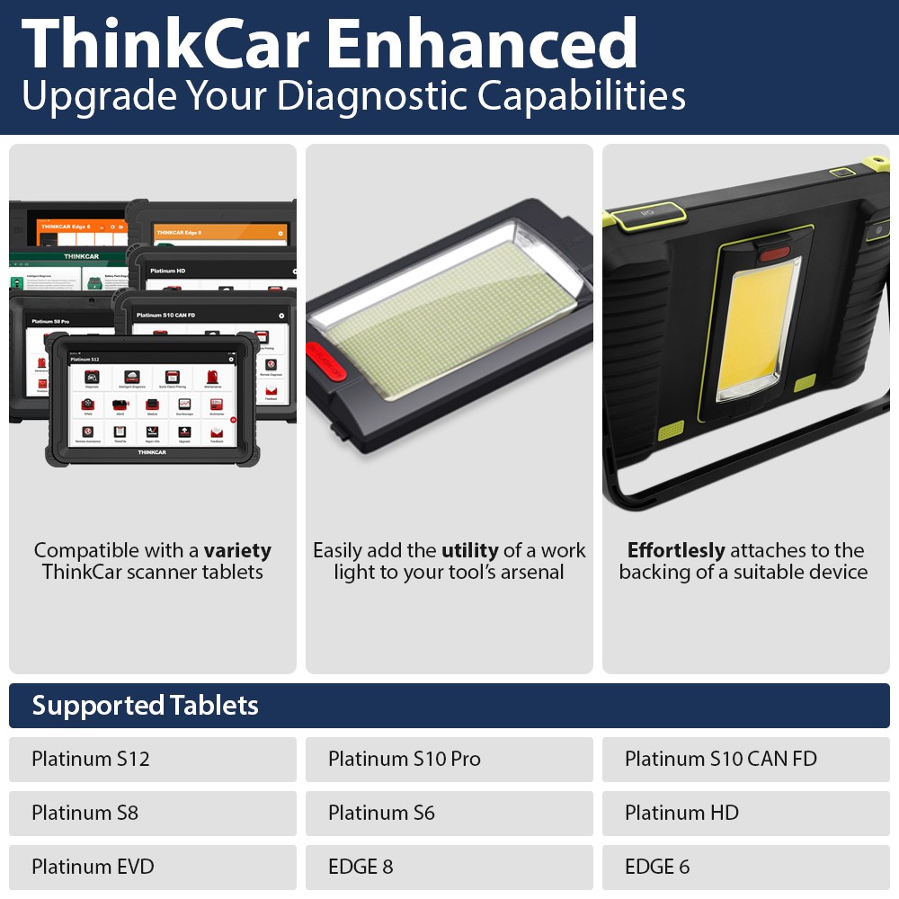 Work Light Attachment Compatible w/ThinkCar Diagnostic Scanner Tools
