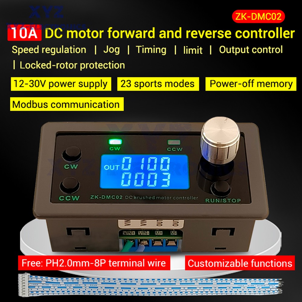 12-30V DMC02 DC Motor Controller Forward/Reverse Delay Cycle Speed Regulation
