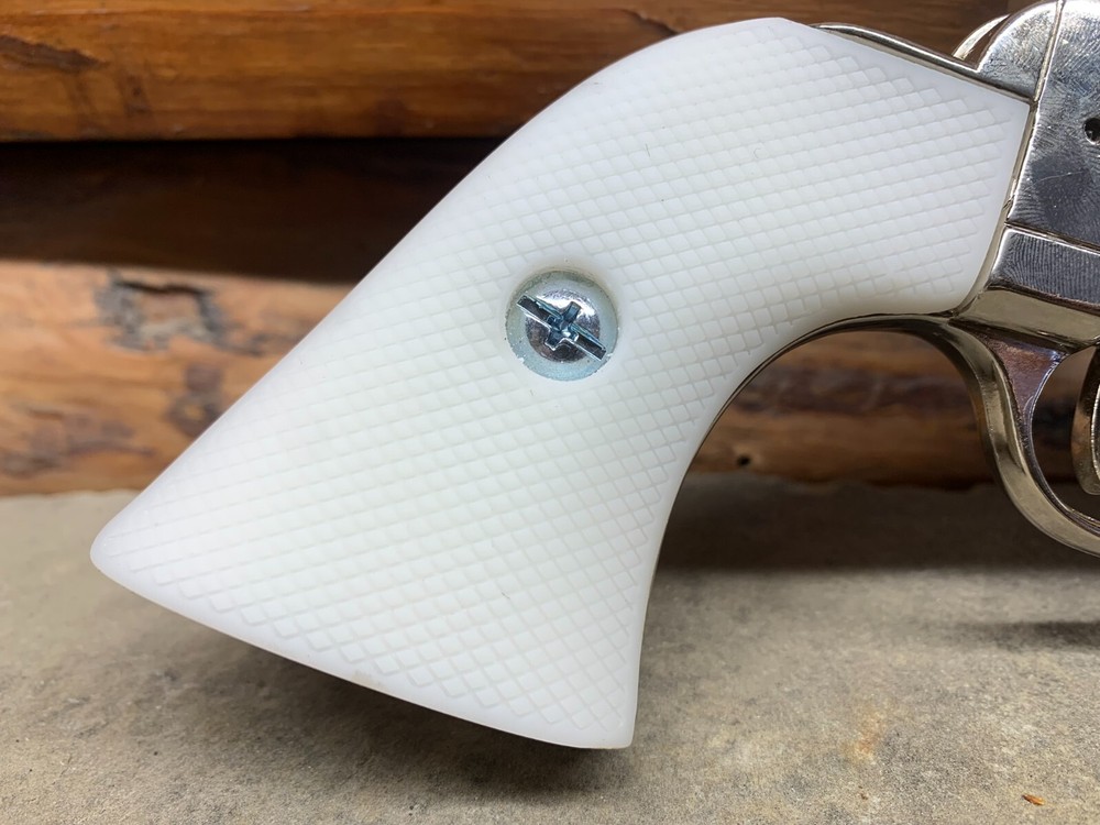 Denix M1873 Grip Handle Panel Pearl White Diamond Hatch w/Hardware Resin Polymer