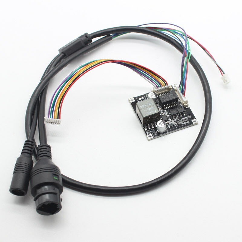 CCTV POE module Input 48V PCB board output 12V for 8pin camera with POE IP cable