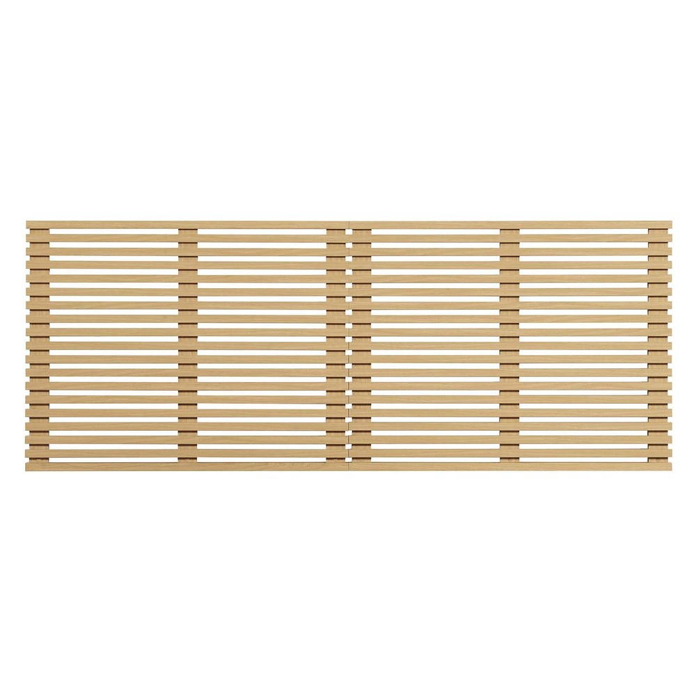 Modway Render Mid-Century Modern Wall-Mount King Headboard in Oak