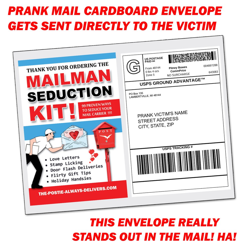 Mailman Seduction Kit Packet Prank Mail Sent Anonymously!