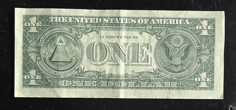 1969 $1 Error Note Off Center Old Bill Nice Condition