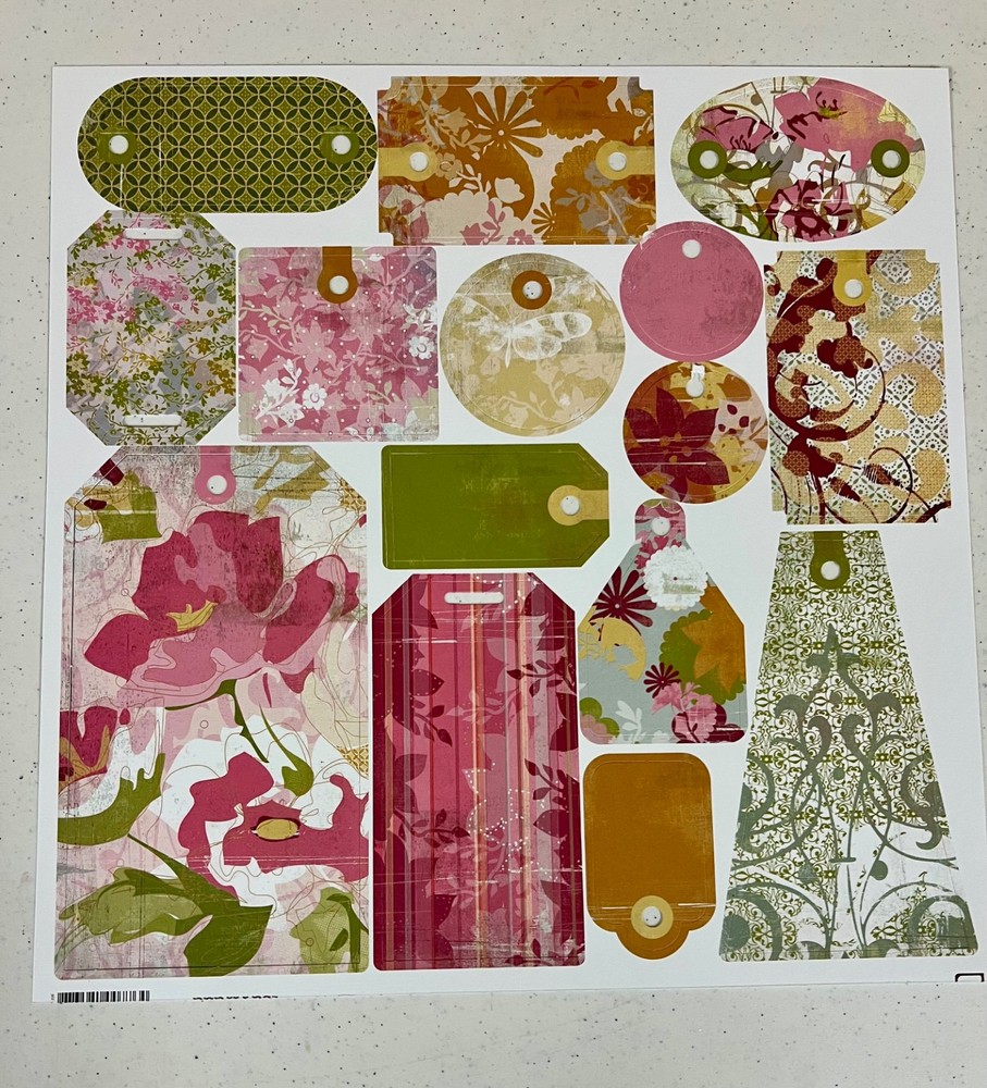 Basic Grey Perhaps 14 Sheets 12"x12", Stickers, Die Cut Alphas & Tags - READ