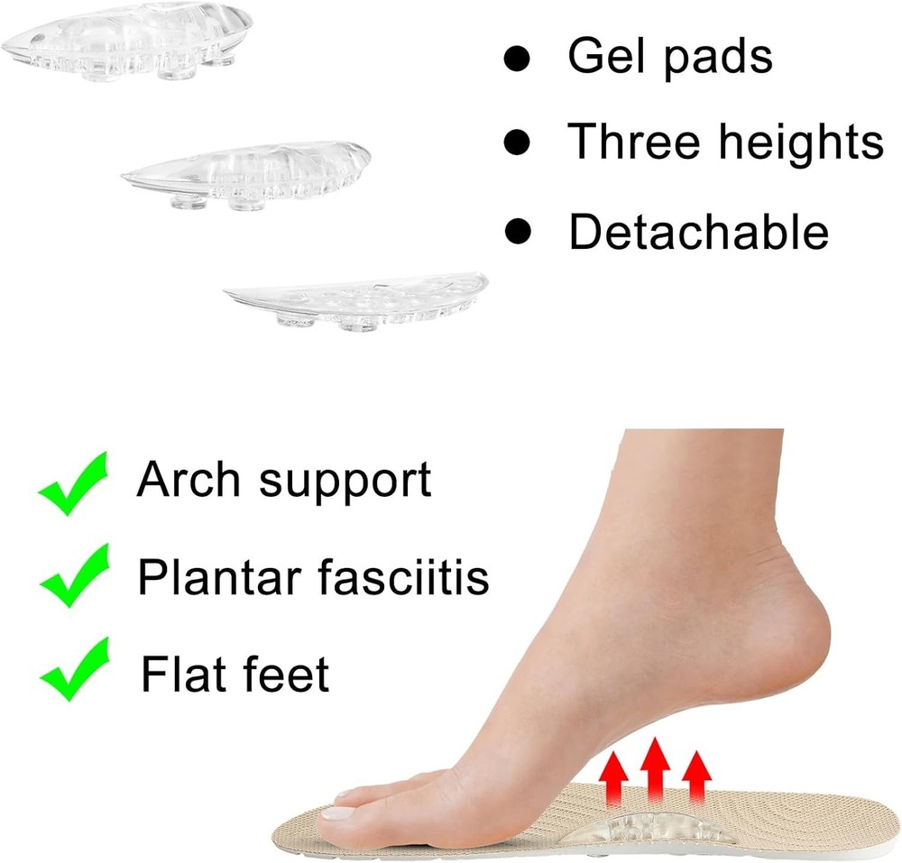 Supination Insoles Orthopedic Corrective Inserts Adjustable Arch Support Sz 41