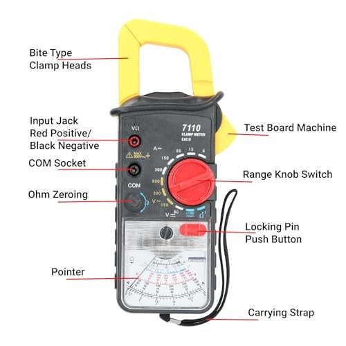 Clamp Meter Multimeter AC DC Analog Current Voltage Tester Handheld Amp Meter