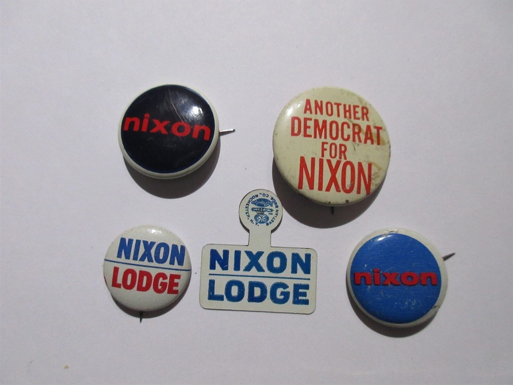 vintage lot Richard Nixon pinback pin fold tab