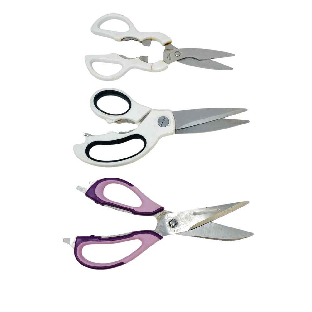 3 Pcs Assorted Kitchen Shears Stainless Steel, Multipurpose Scissors