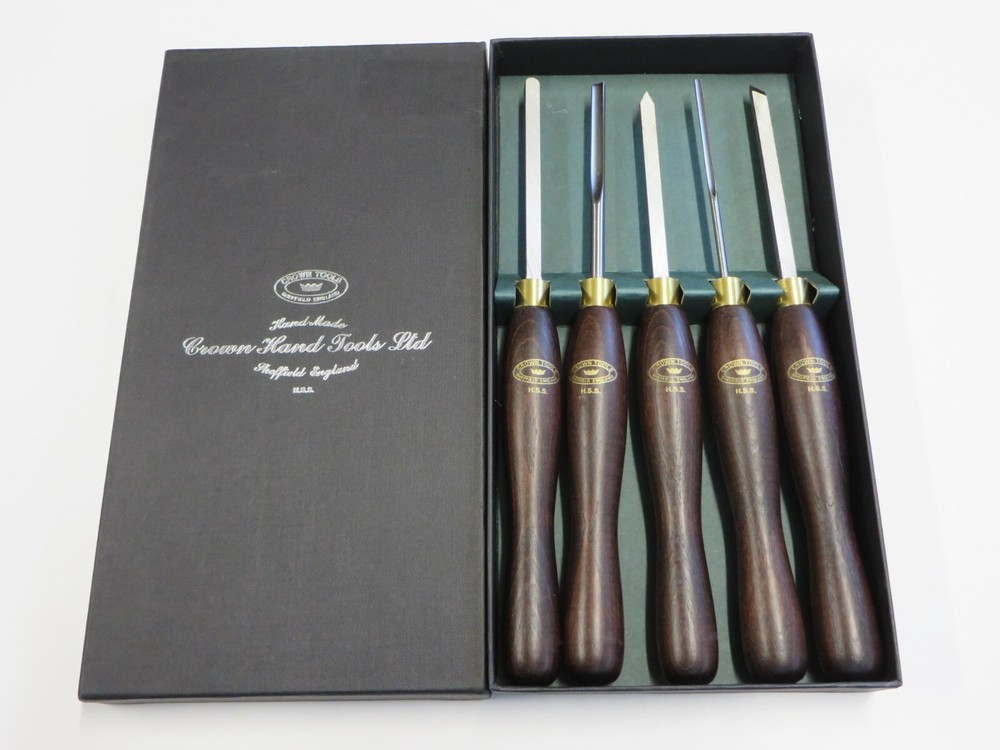 NEW! Crown Tools 5-piece Woodturning Mini Turning Tools Set Model #27745
