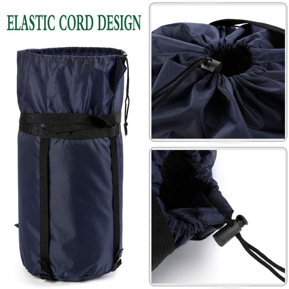 2x 24L Sleeping Bag Stuff Sack Black Compression Sack for Backpacking & Camping