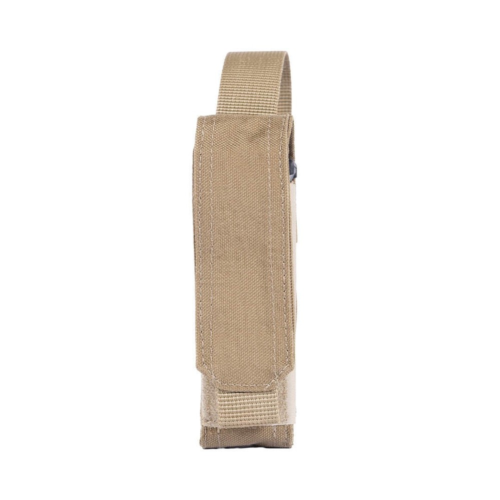 MOLLE Single Pistol Mag Pouch 9mm 600D Nylon Hook Loop Flap Tactical Handgun