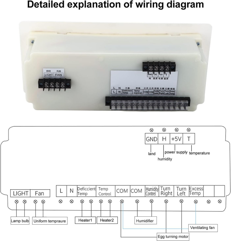 Smart Egg Incubator Controller with 5 Modes & Large Display for Poultry