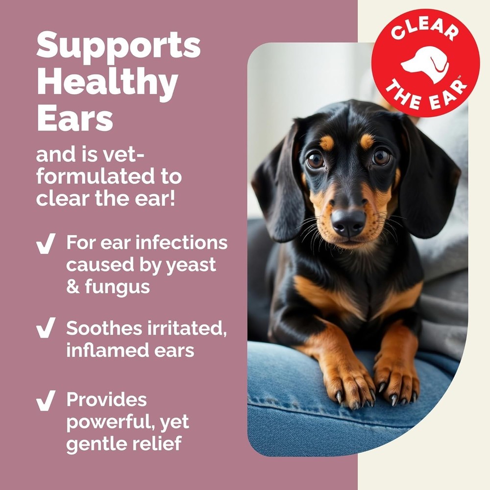 Vet Strength Dog Ear Infection Drops, MicroSilver Hydrocortisone, 1.8oz