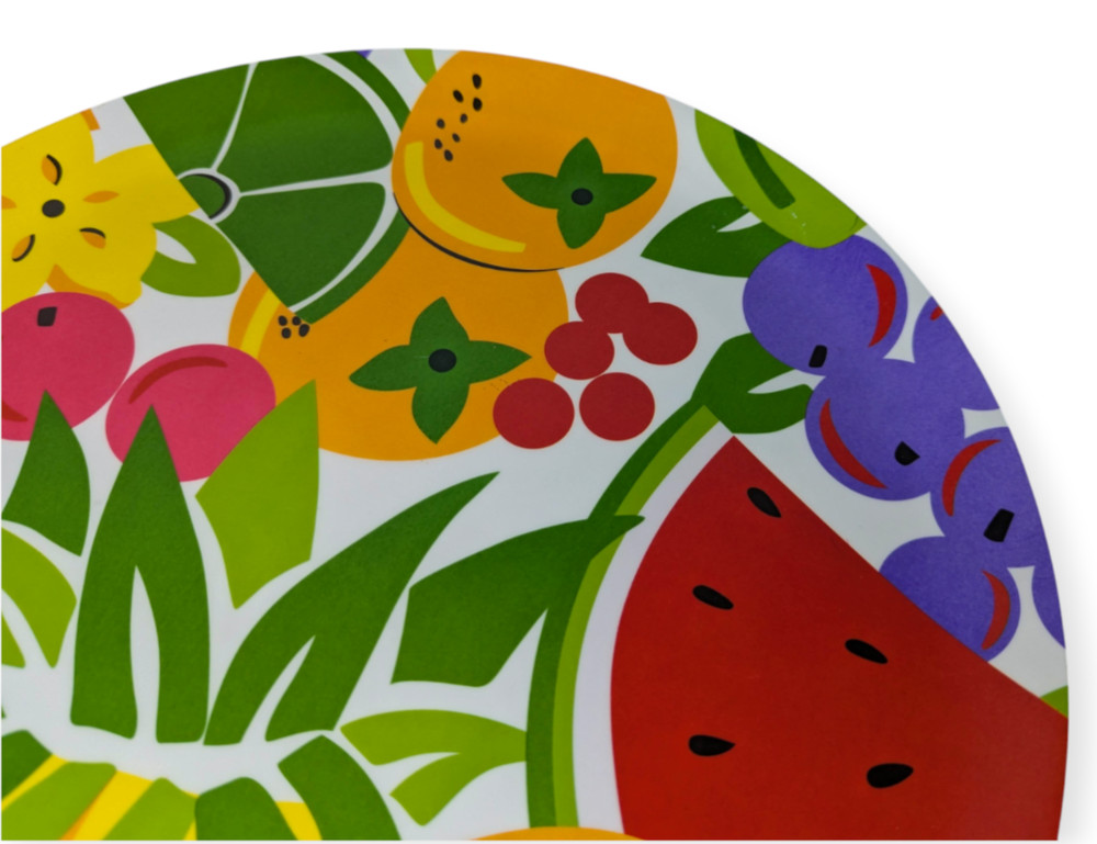 Colorful Summer Melamine 14" Round Serving Platter NWT