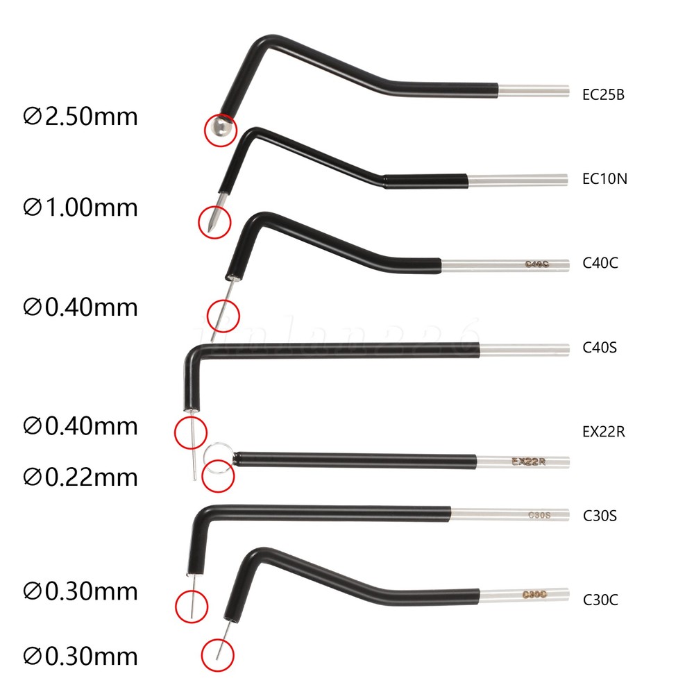 7 PCS SET ES-20 Electrosurgery Electrode Tips
