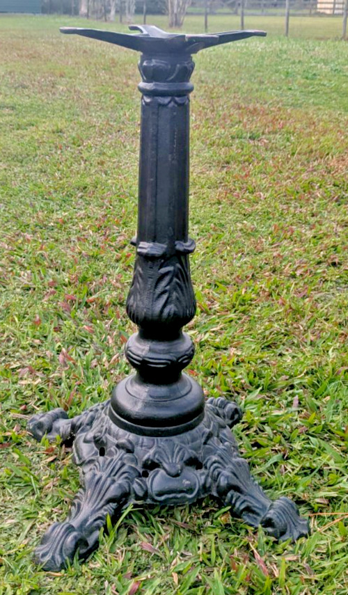 Vintage Cast Iron Industrial Bistro Table Base Solid