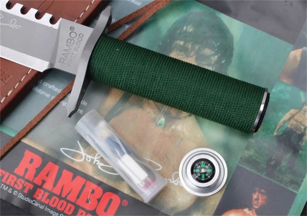 New FixedBlade Rambo Hand signed version Collection Outdoor Utility Tools VTH32A