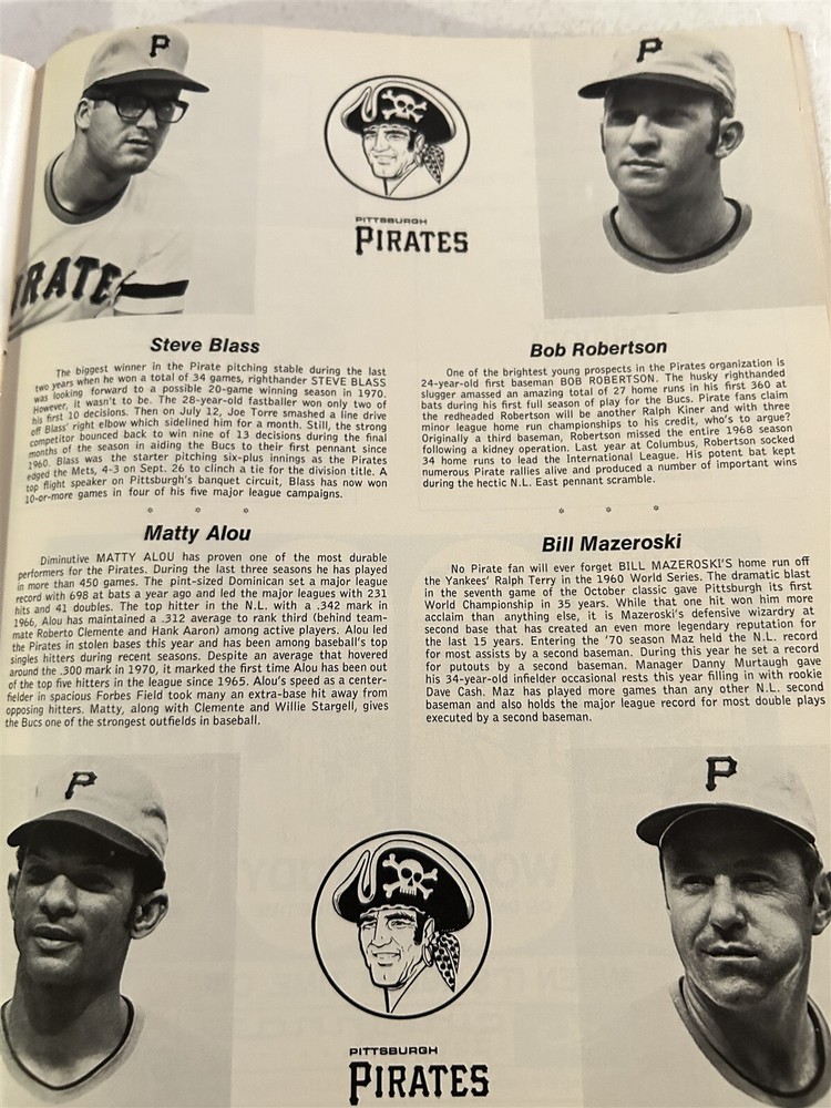 1970 CINCINNATI REDS vs PITTSBURGH PIRATES NLCS Program STARGELL Rose CLEMENTE