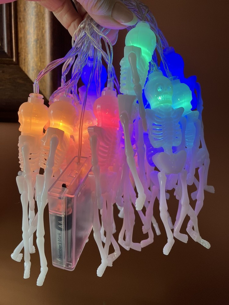 NIB 2 Pack Knonew Multicolor Halloween Skeleton String Lights FREE Shipping!
