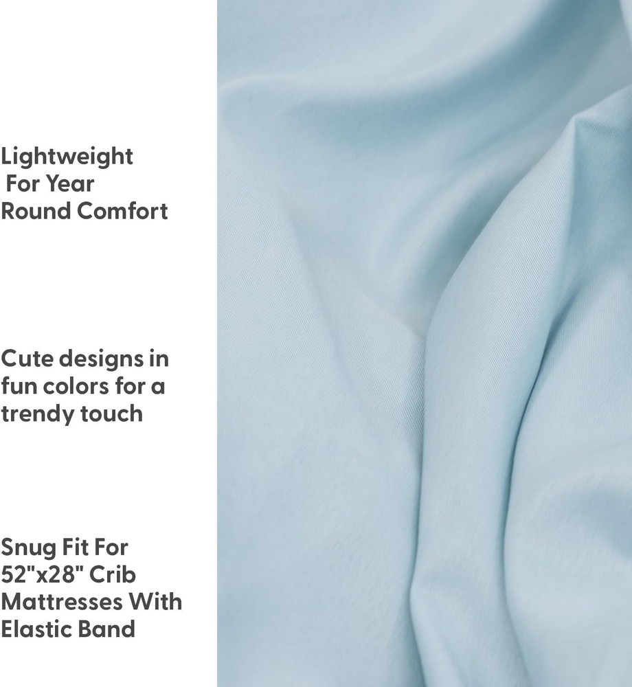 Baby Boy Nursery Decor - 4-Pack Fitted Crib Sheets