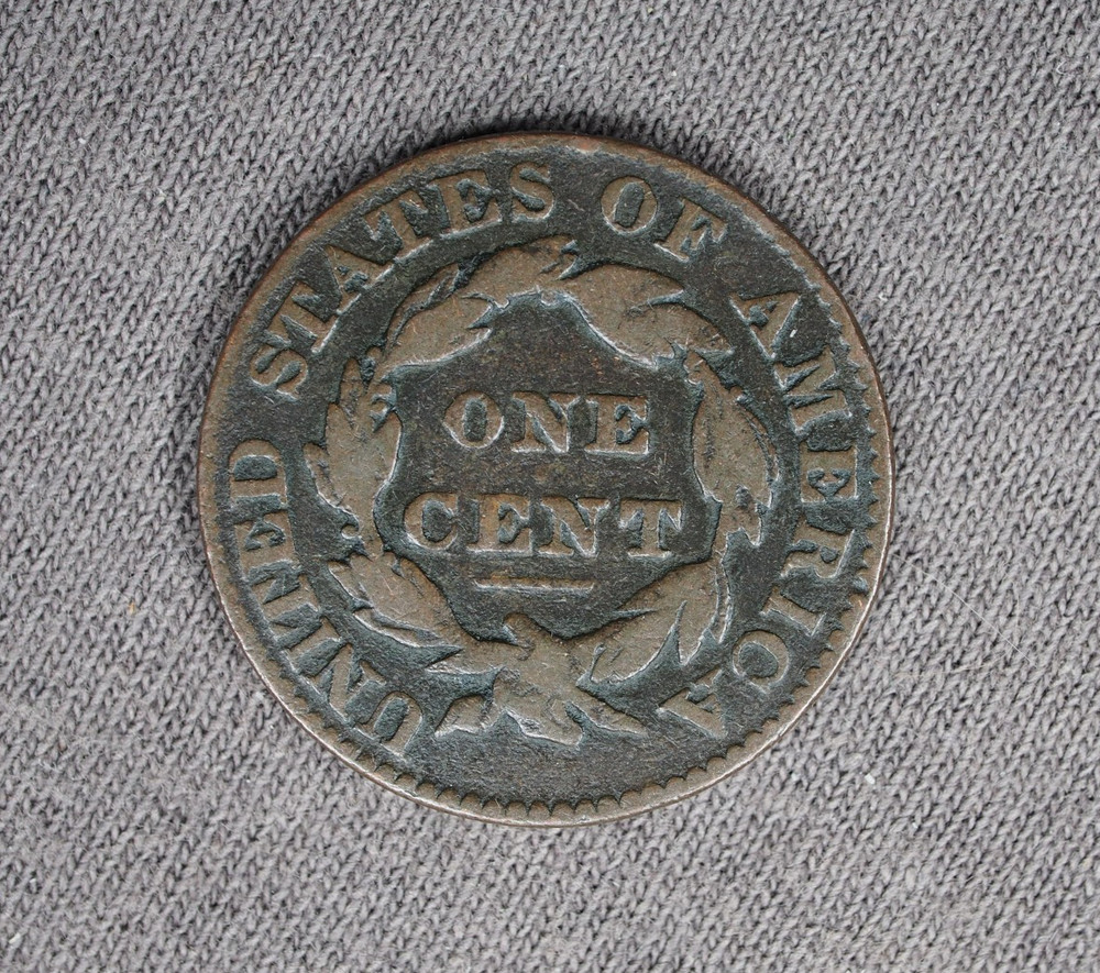 1829 large letters Coronet Head Large Cent US mint copper coin 1c